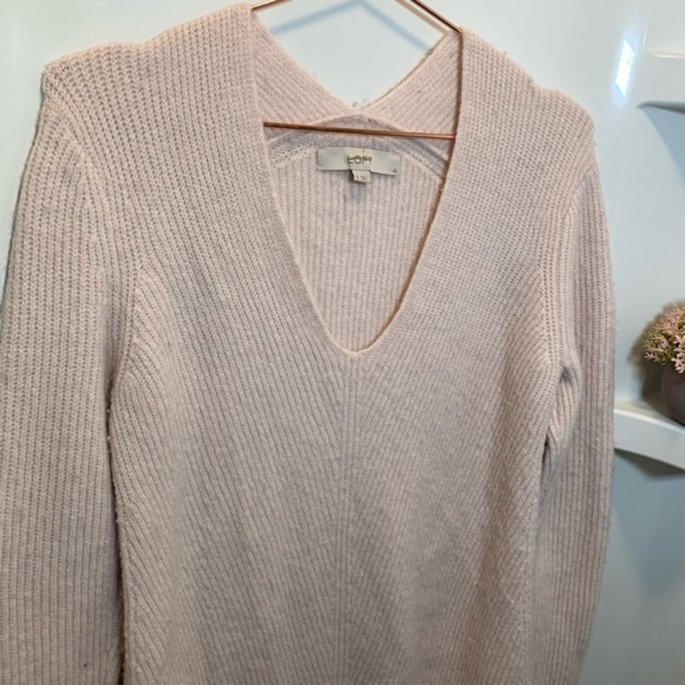 Loft Soft Ribbed V Neck Sweater - Picture 11 of 12